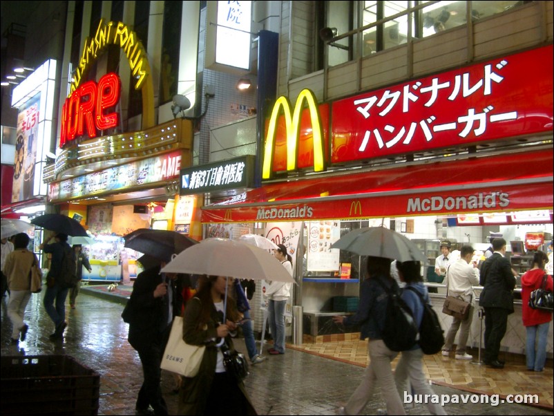 East Shinjuku at night.