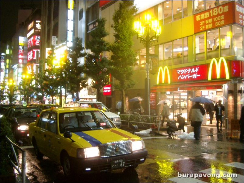 East Shinjuku at night.