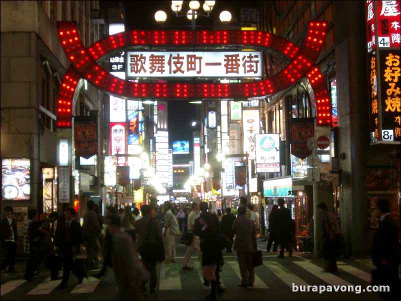 East Shinjuku at night. Kabuki-cho.