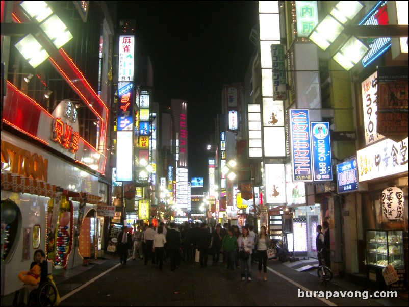 East Shinjuku at night. Kabuki-cho.