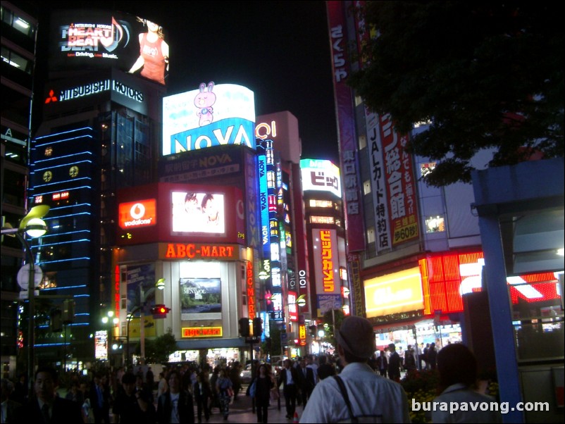 East Shinjuku at night.