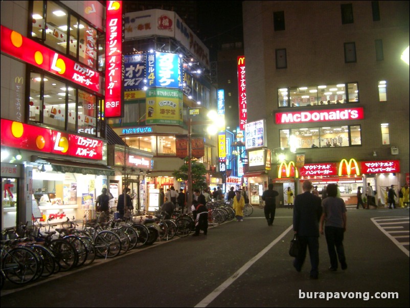 East Shinjuku at night.