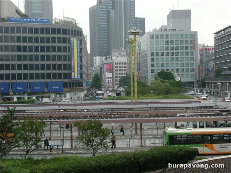 Shinjuku station area.