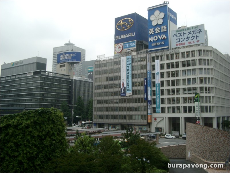 Shinjuku station area.