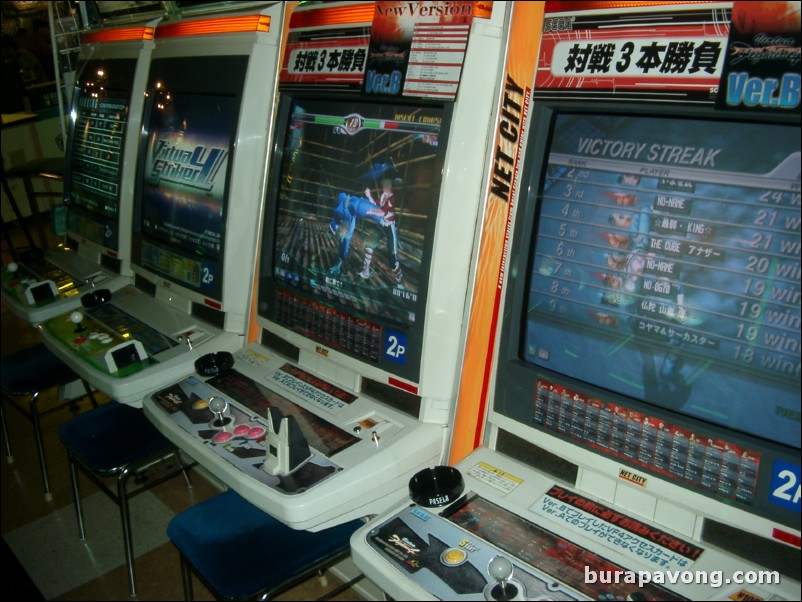 Inside Sega arcade.