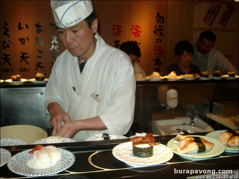 Sushi bar, Ameyayokocho (Ameyoko Arcade).