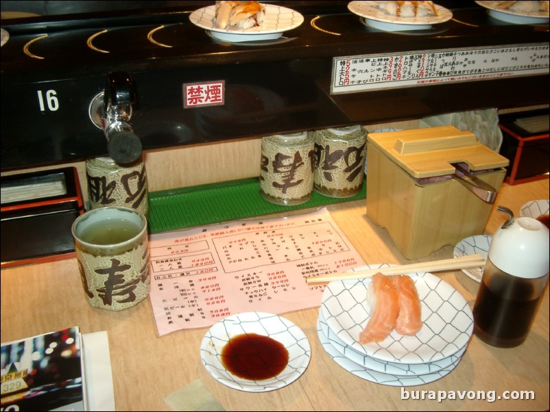 Sushi bar, Ameyayokocho (Ameyoko Arcade).