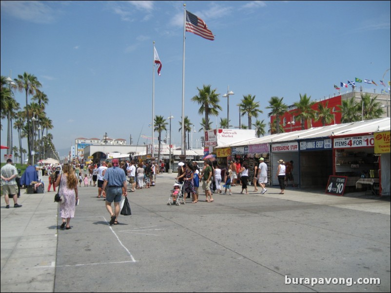 Venice Beach and Boardwalk.