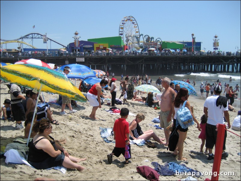 Beach at Santa Monica Pier.