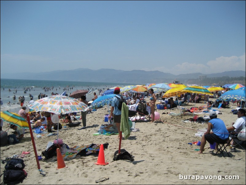 Beach at Santa Monica Pier.