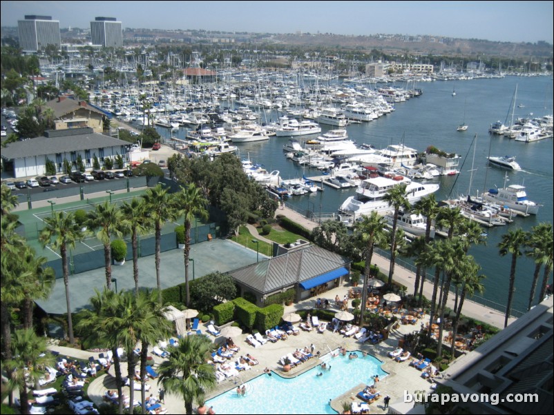 View from 10th floor of Ritz Carlton, Marina Del Ray.