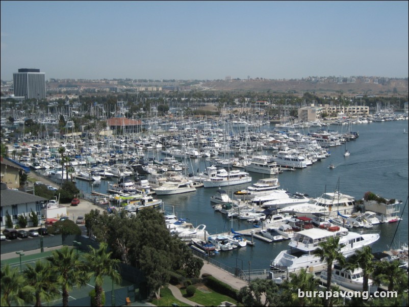 View from 10th floor of Ritz Carlton, Marina Del Ray.