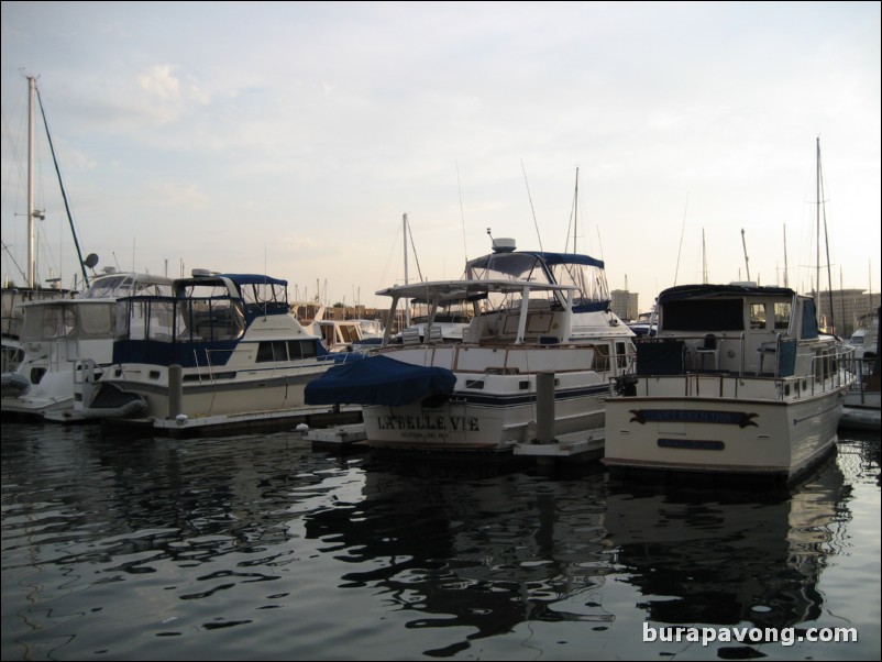 Outside the Ritz Carlton, Marina Del Ray.