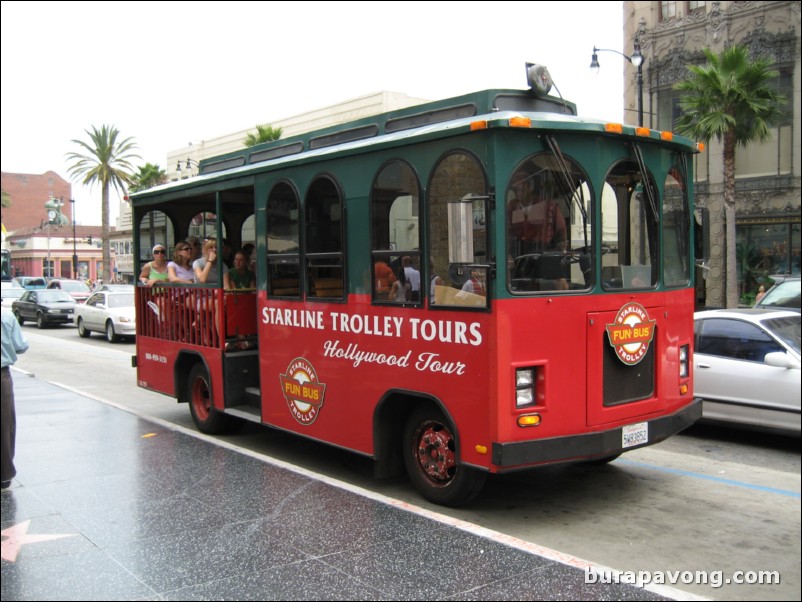 Some random tour trolley on Hollywood Boulevard.