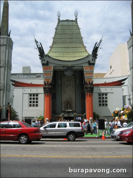 Grauman's Chinese Theatre (a.k.a. Mann's Chinese Theatre) in Hollywood, preparing for The Ant Bully premiere.