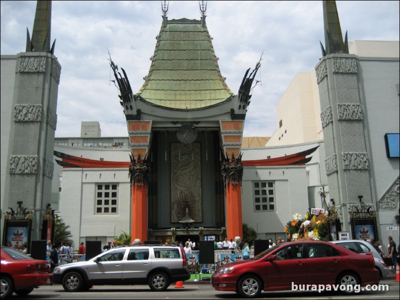 Grauman's Chinese Theatre (a.k.a. Mann's Chinese Theatre) in Hollywood, preparing for The Ant Bully premiere.