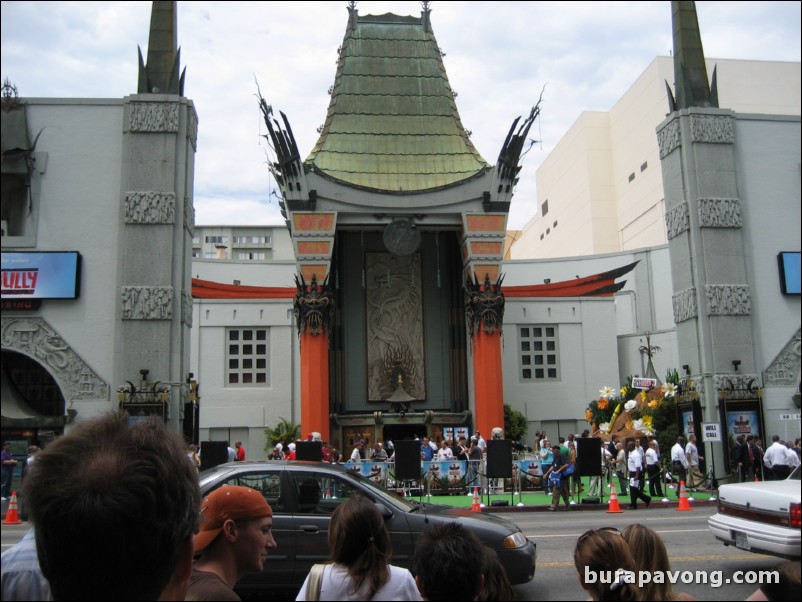 Grauman's Chinese Theatre (a.k.a. Mann's Chinese Theatre) in Hollywood, preparing for The Ant Bully premiere.