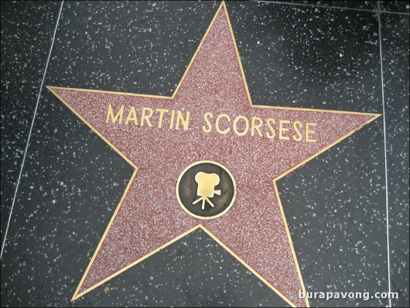 One of the many stars on the Hollywood Walk of Fame.