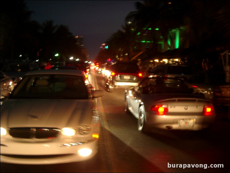 South Beach at night.