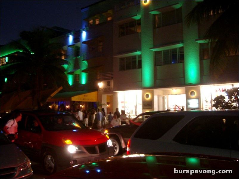 South Beach at night.