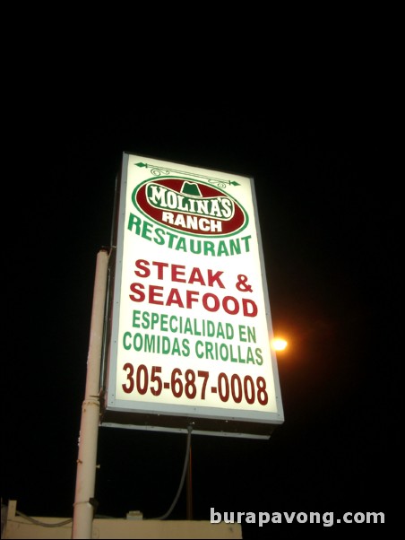 Molina's in Hialeah. Great Cuban food.