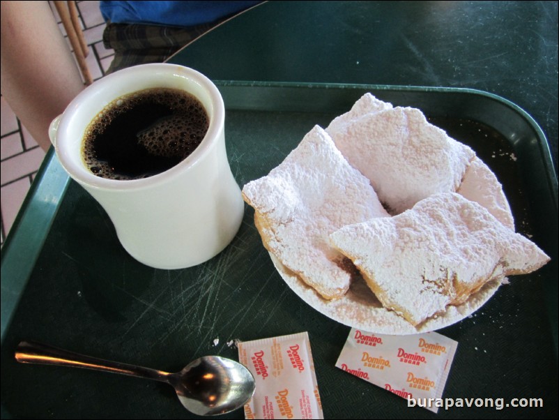 Coffee and beignets.