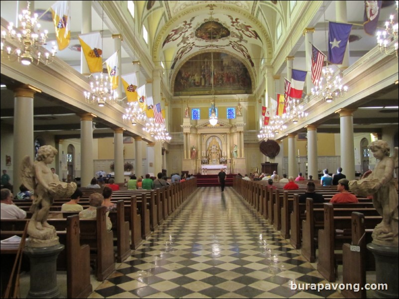 Inside church at Jackson Square.