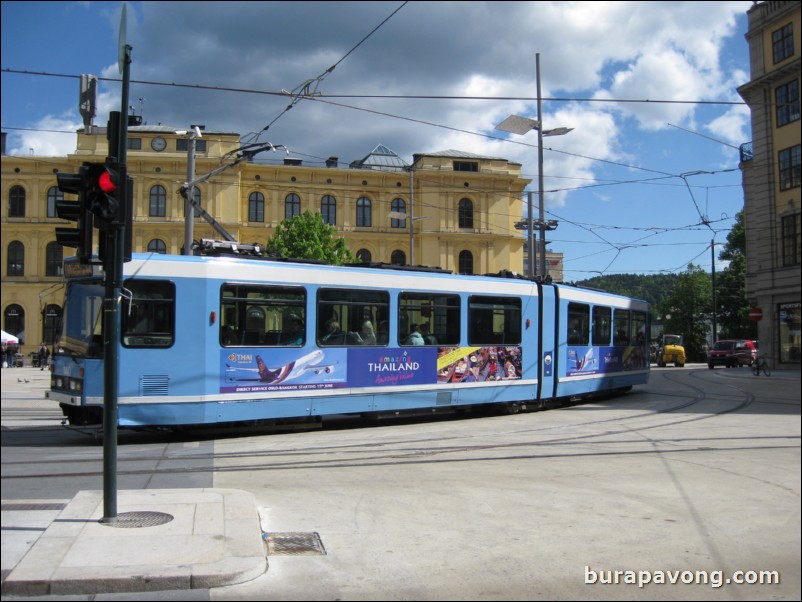 Downtown Oslo and shopping district.