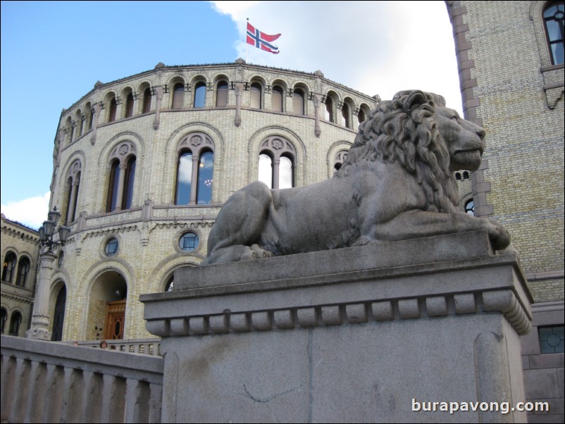 Stortinget, the seat of Norway's parliament.