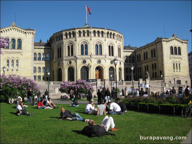 Stortinget, the seat of Norway's parliament.