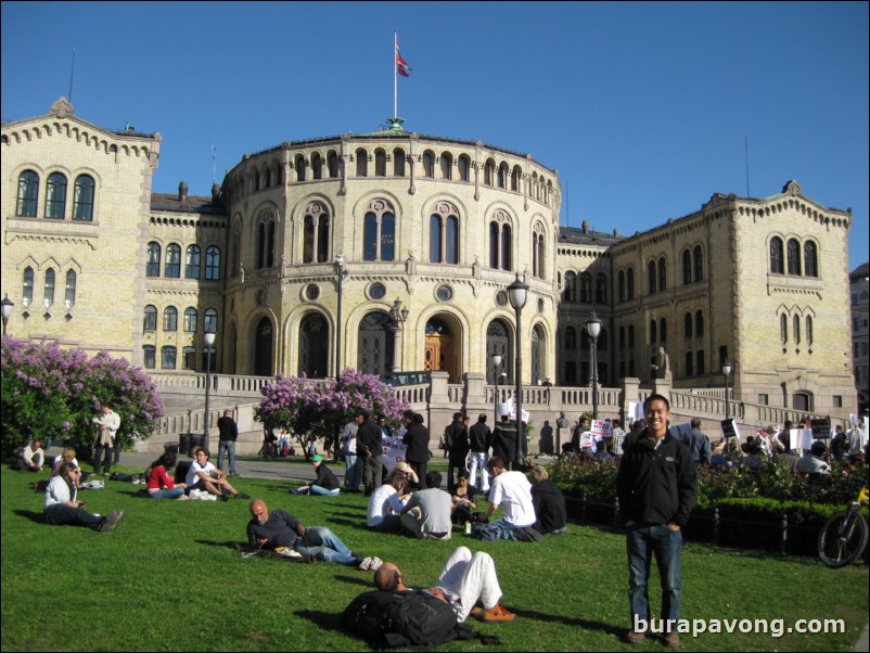 Stortinget, the seat of Norway's parliament.