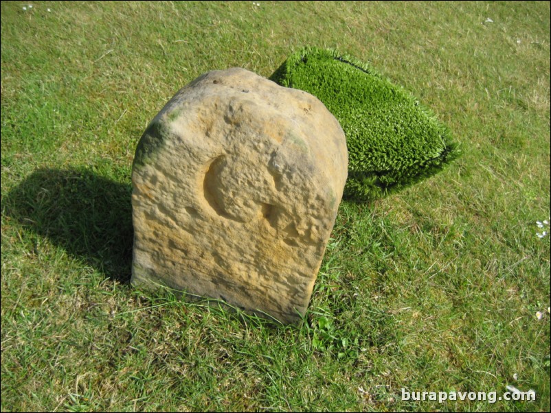 One of the Old Course's original stone boundary markers.