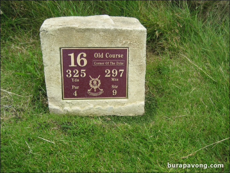 16th tee yardage from the red (lady's) tees.