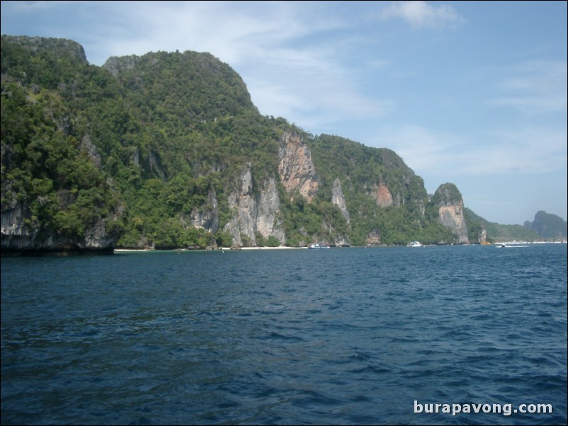 Island hopping around Phi Phi Island.