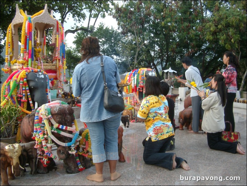 An elephant shrine, Laem Phrom Thep.