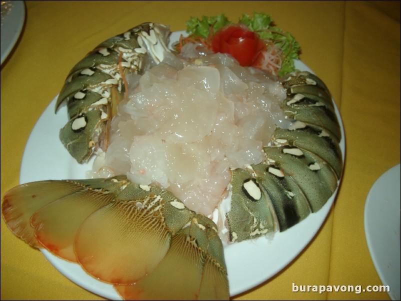 Lobster sashimi.