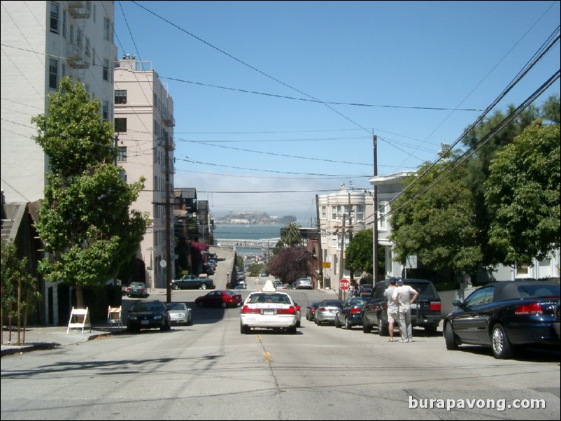 Alcatraz in the distance.