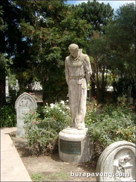 The graveyard at Mission Dolores, seen in the movie Vertigo.