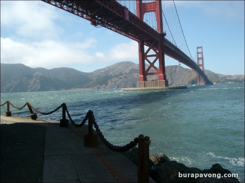 Fort Point. This is the location where Kim Novak jumped into the water in the movie Vertigo.