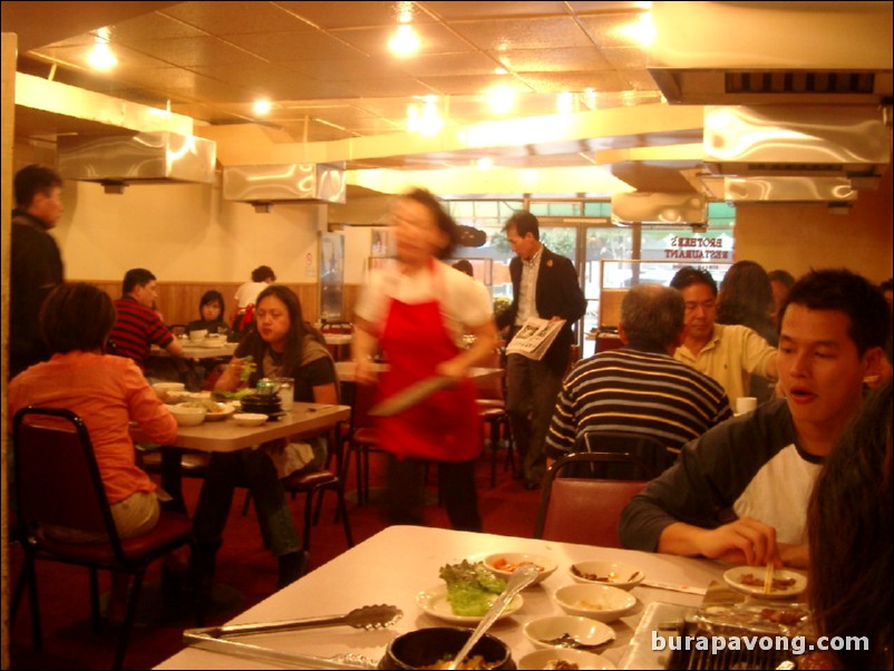 Inside of Brother's Restaurant. Good Korean food.