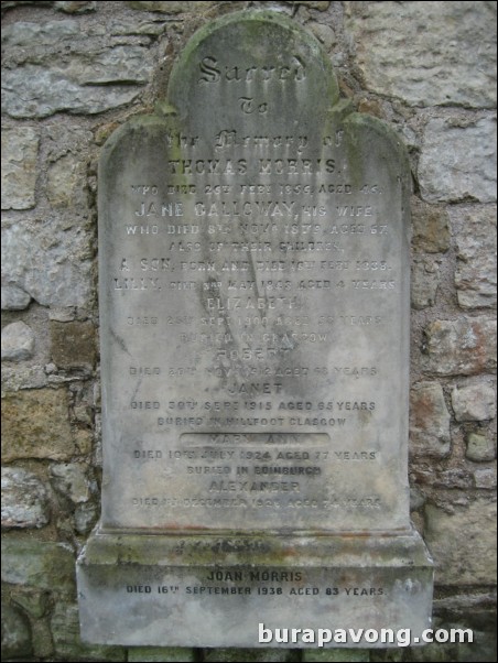 Grave of Old Tom Morris and Young Tom Morris.