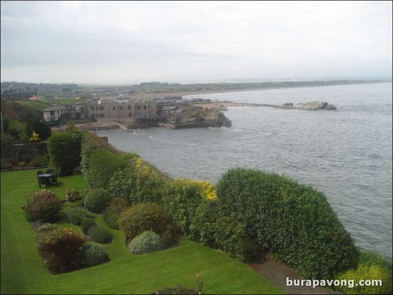 View of St. Andrews Links, West Sands, and North Sea from Mrs. Hippisley's house.