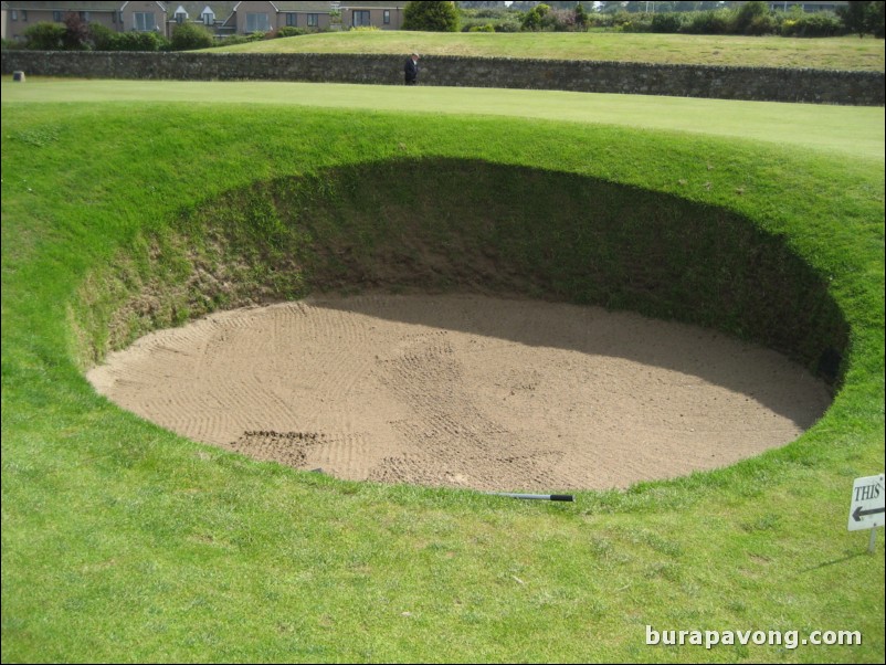 Sunday on The Old Course.  The Road Bunker.