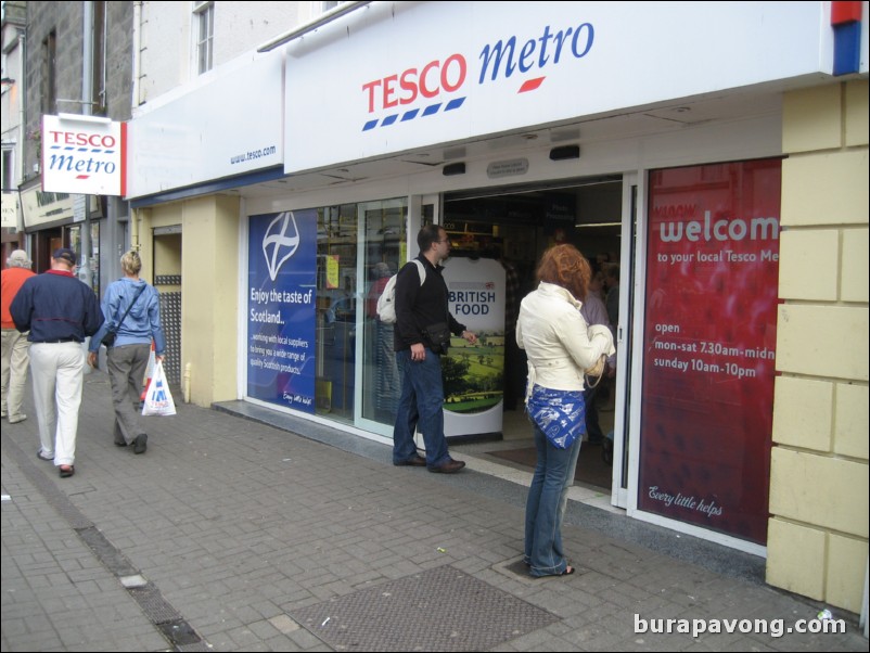 Tesco grocery store.