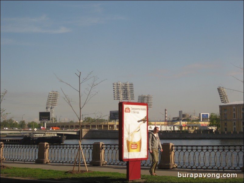 Petrovsky Stadium on the River Neva.