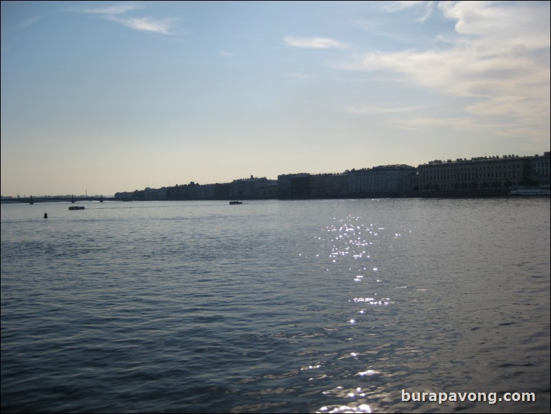 Downtown St. Petersburg / The Spit of Bazil (Vasilyevsky) Island. River Neva.