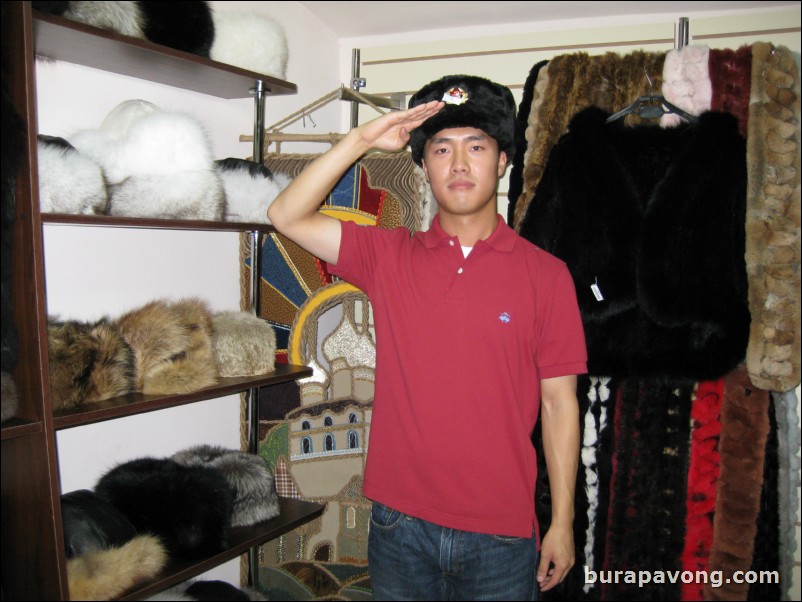 Inside the gift shop at St. Isaac's Square.