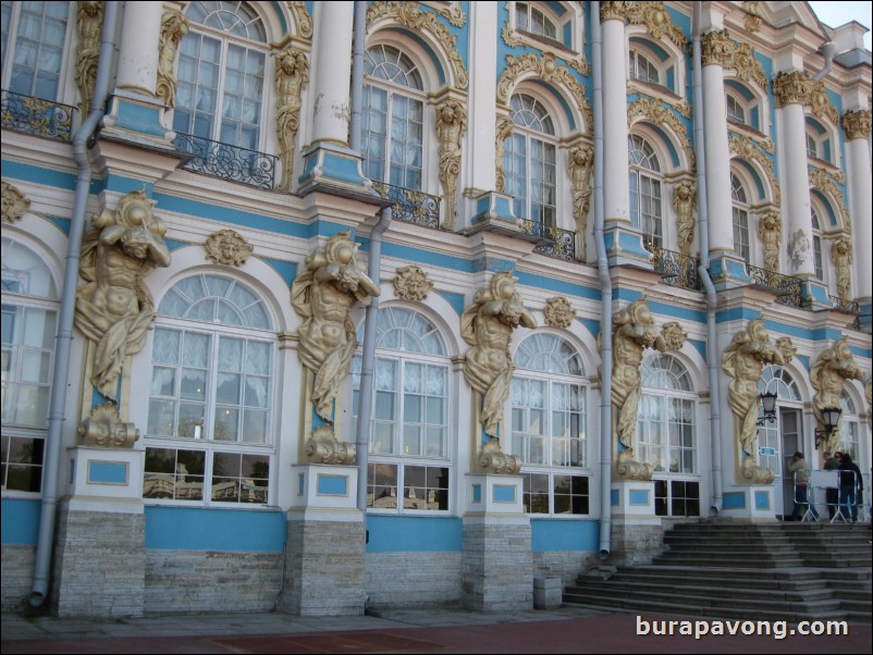 Outside Catherine's Palace in Tsarkoye Selo (Tsar's Village).