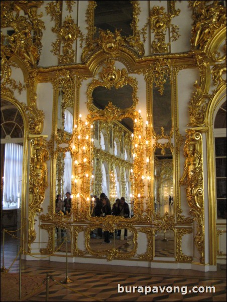 Inside Catherine's Palace in Tsarkoye Selo (Tsar's Village).