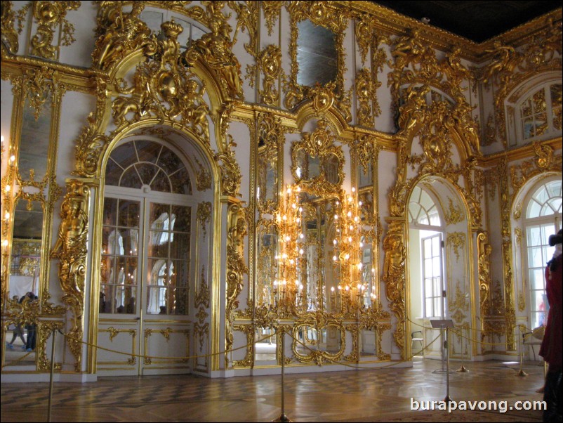 Inside Catherine's Palace in Tsarkoye Selo (Tsar's Village).